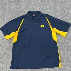 Vintage Nike Team Michigan Wolverines Polo men's XXL
